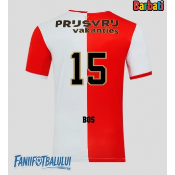 Feyenoord Jordan Bos #15 Tricou Fotbal Replică 2025-26 Barbati Acasa